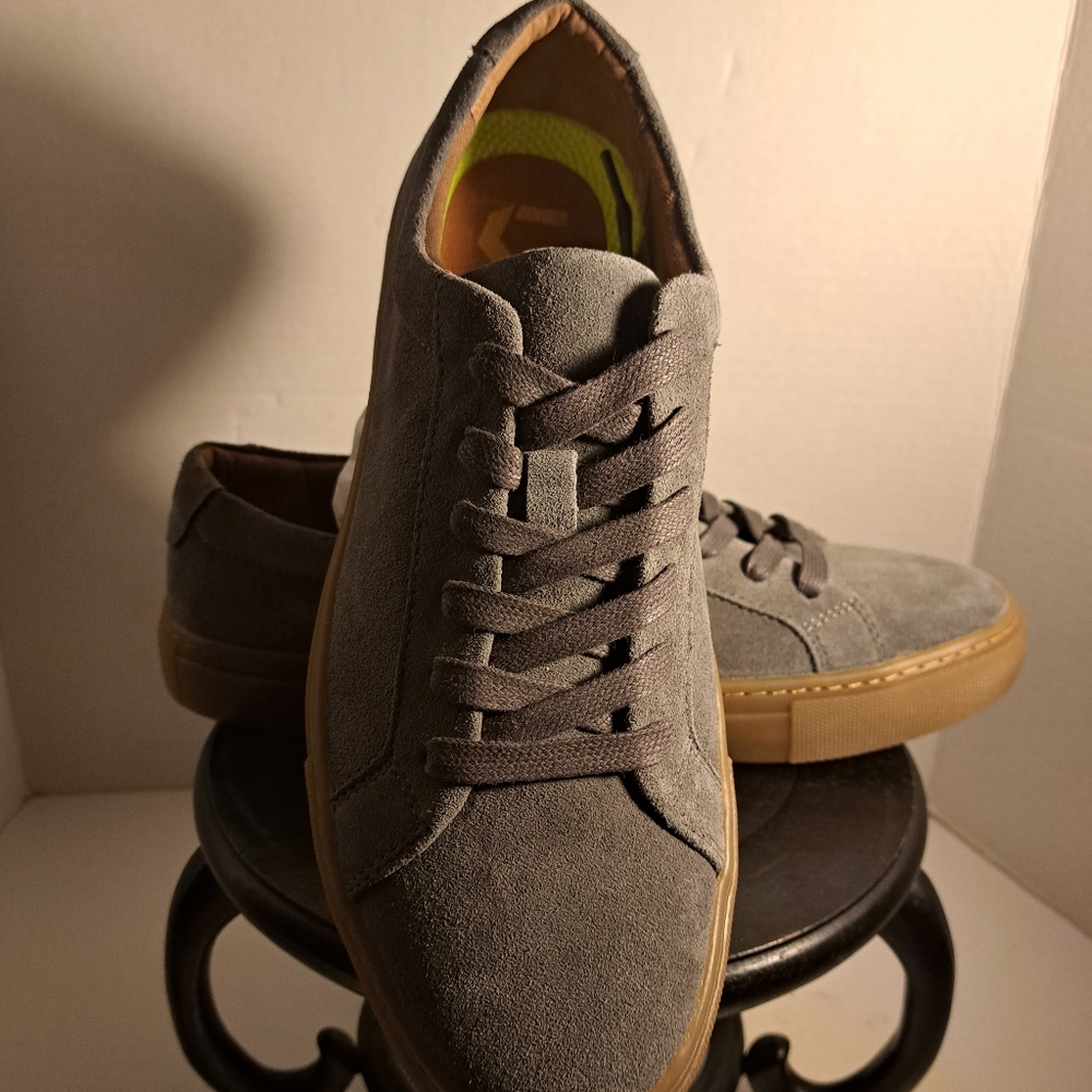 Comotek Men Fashion Gray Suede Sneakers US 8.5 EU 42